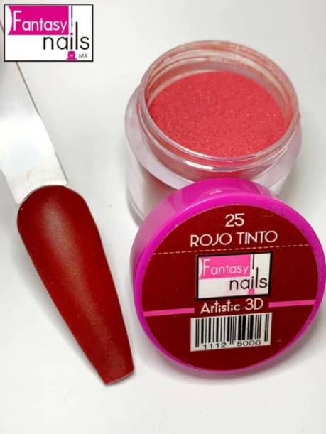 ACRILICO #25 ROJO TINTO FANTASY NAILS